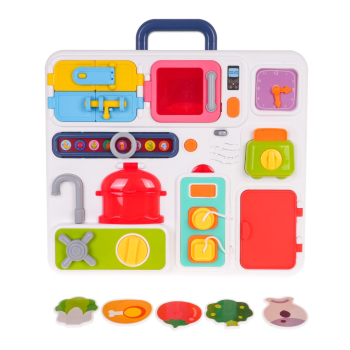 Multifunkcyjna Tablica Edukacyjna dla dzieci 18m+ Interaktywne efekty + Ruchome elementy + Akcesoria